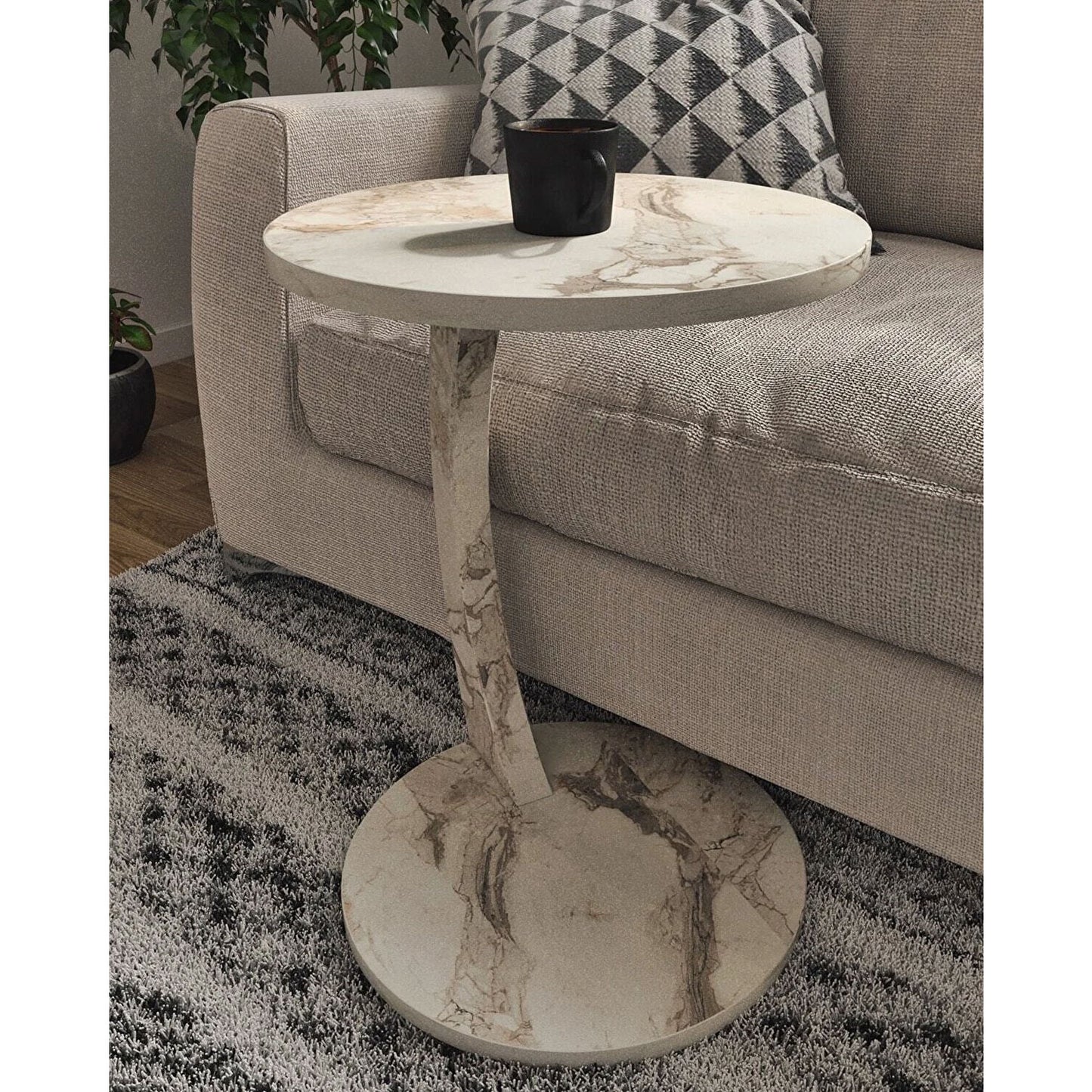 Beistelltisch mit Rollen in 2x Farben Marmor