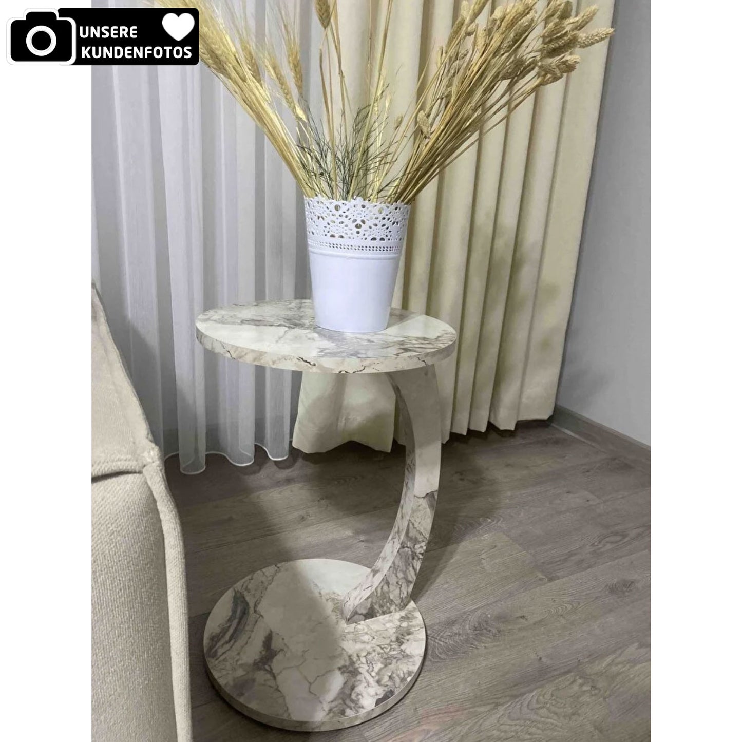 Beistelltisch mit Rollen in 2x Farben Marmor