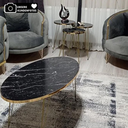 Couchtisch & Beistelltische 4'er Set Oval 4x Farben