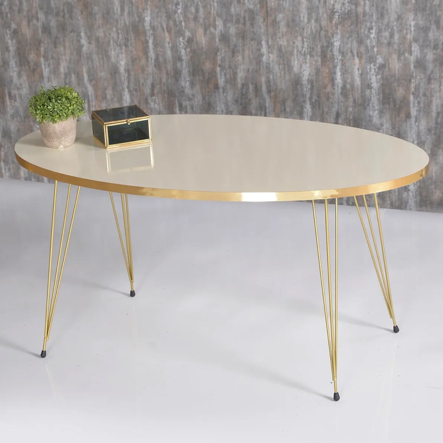 Couchtisch & Beistelltische 4'er Set Oval 4x Farben