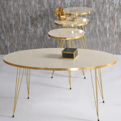 Couchtisch & Beistelltische 4'er Set Oval 4x Farben