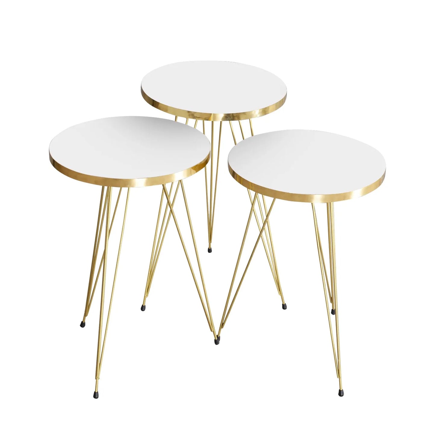 Couchtisch & Beistelltische 4'er Set Oval 4x Farben