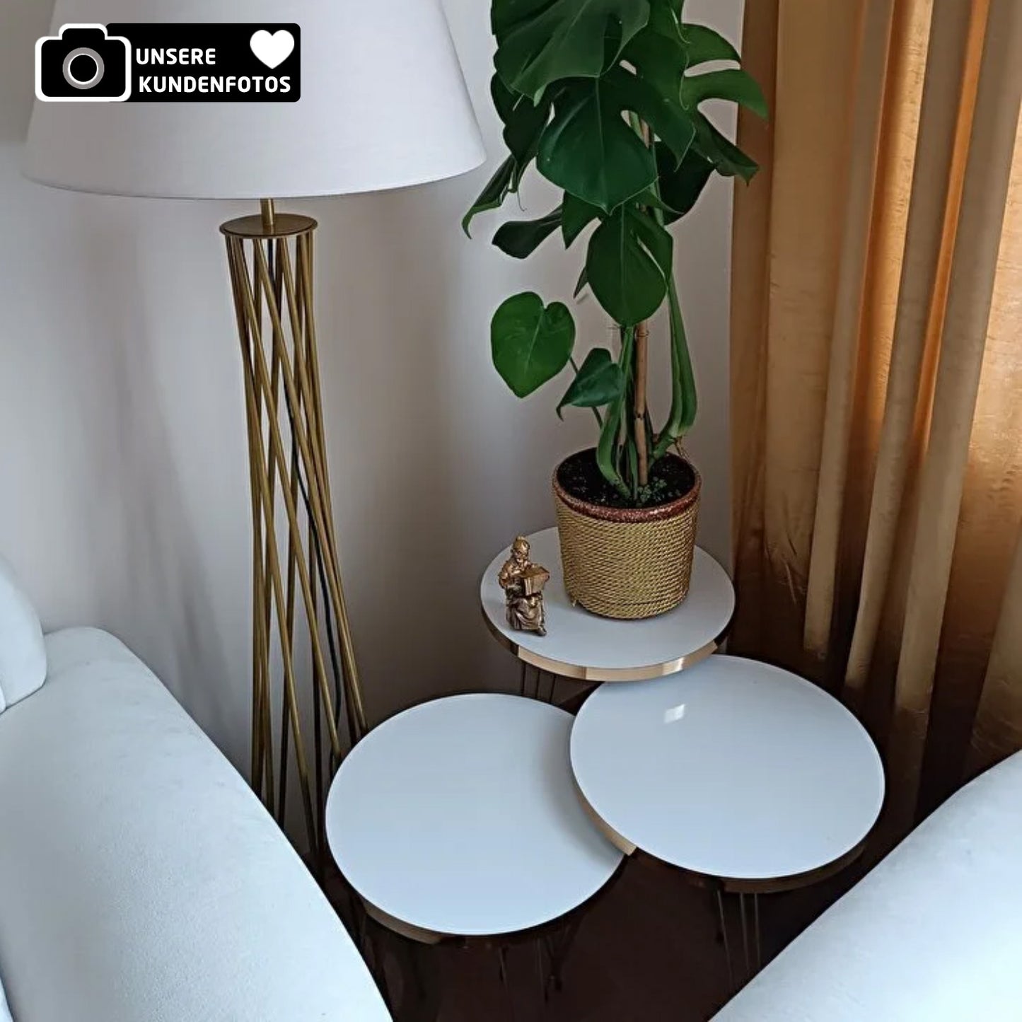 Couchtisch & Beistelltische 4'er Set Oval 4x Farben