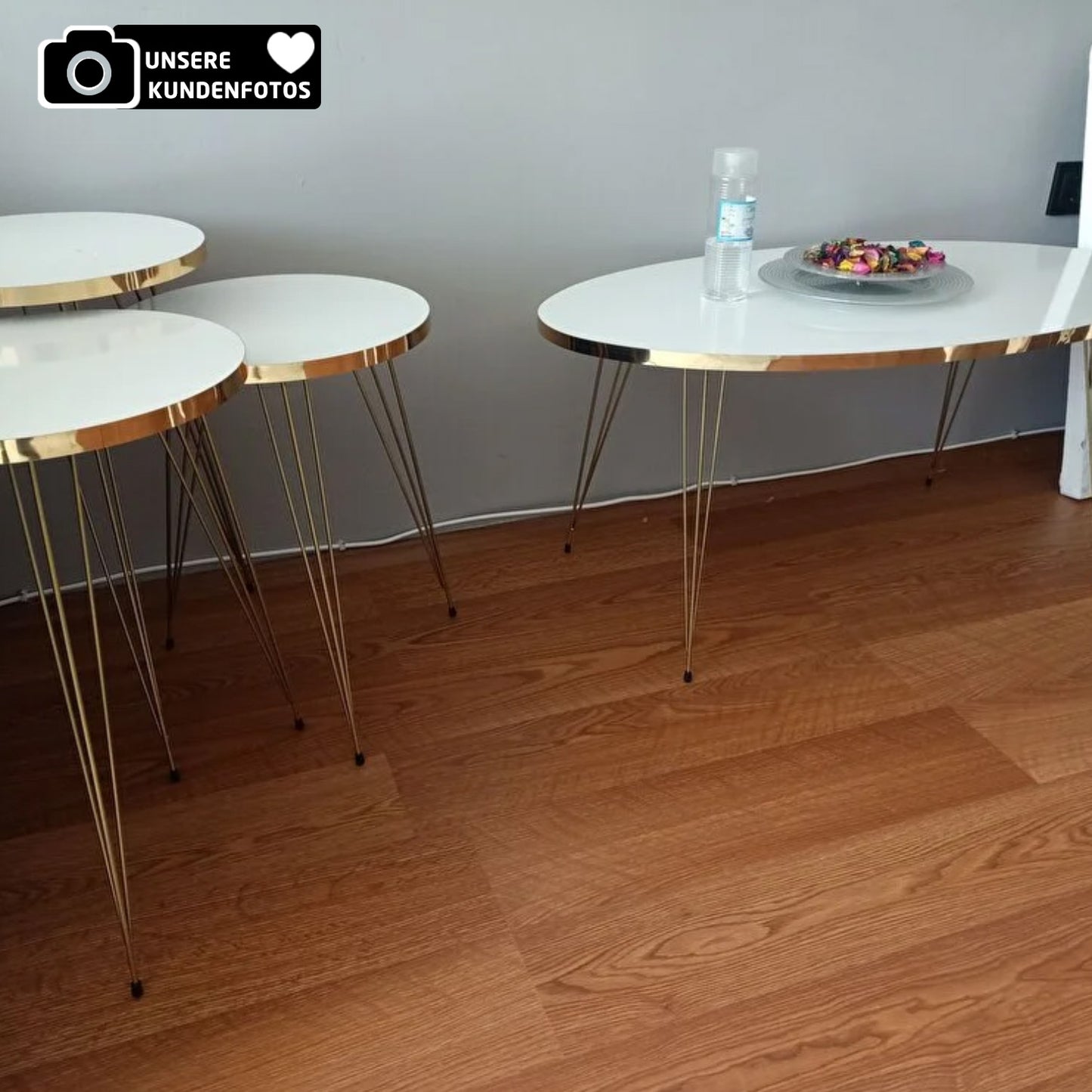 Couchtisch & Beistelltische 4'er Set Oval 4x Farben