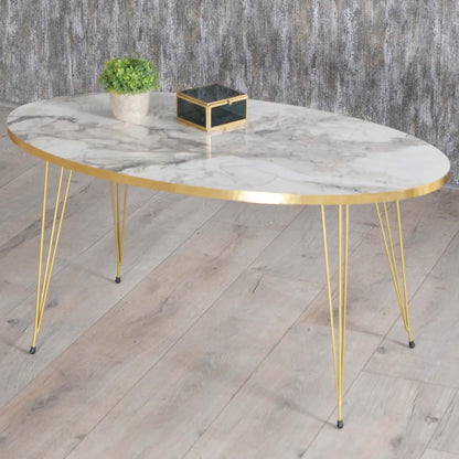 Couchtisch & Beistelltische 4'er Set Oval 4x Farben
