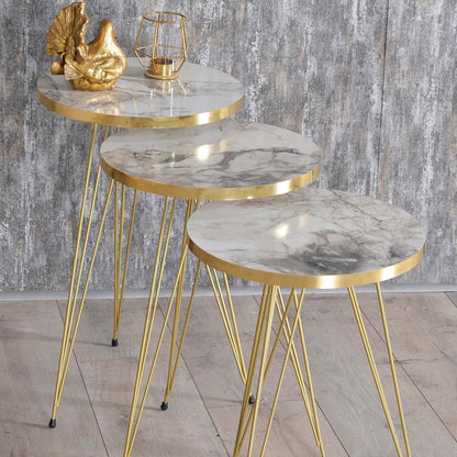 Couchtisch & Beistelltische 4'er Set Oval 4x Farben