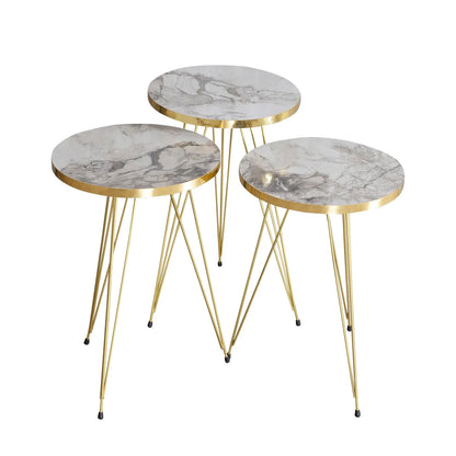 Couchtisch & Beistelltische 4'er Set Oval 4x Farben