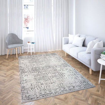 Teppich Aztek Design 8x Größen in Grau