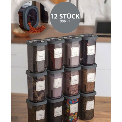 Gewürzbehälter 12x Stück 3x Designs 350ml