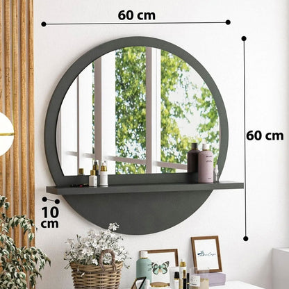Wandspiegel Holz in 5x Designs 60cm
