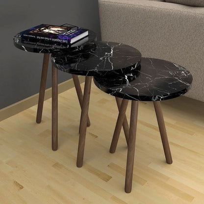 Beistelltisch 3'er Set in 4x Designs