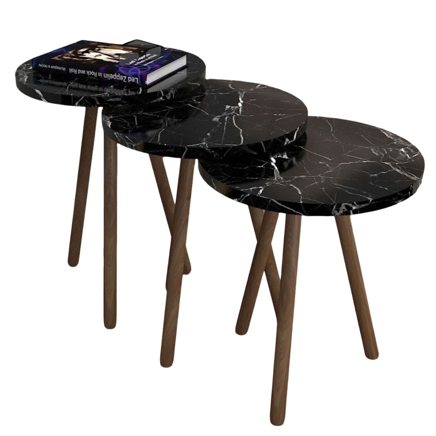 Beistelltisch 3'er Set in 4x Designs