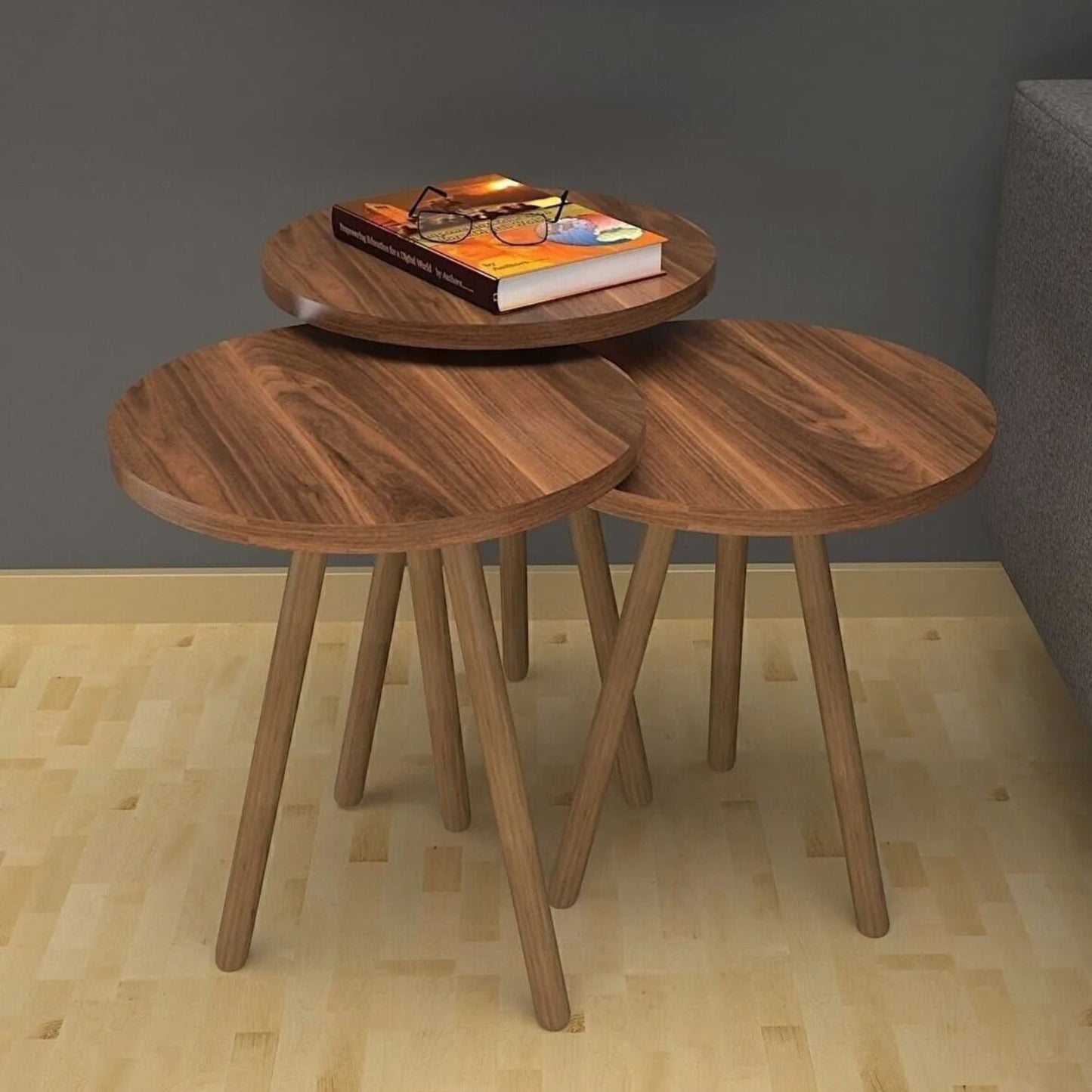 Beistelltisch 3'er Set in 4x Designs