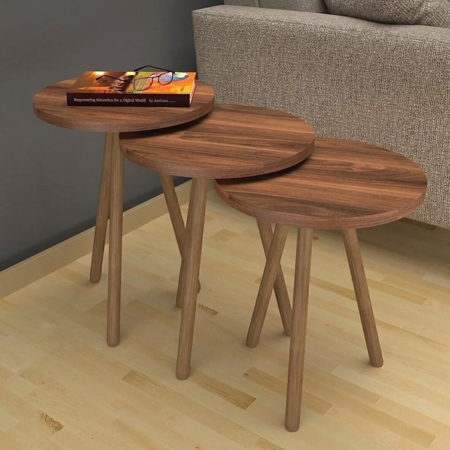 Beistelltisch 3'er Set in 4x Designs