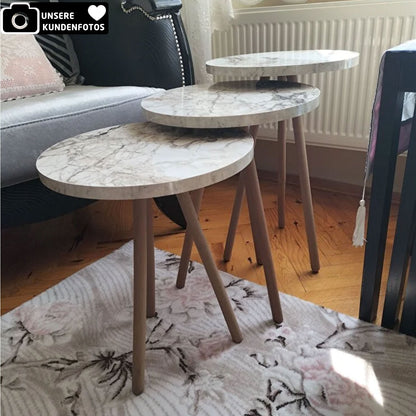 Beistelltisch 3'er Set in 4x Designs