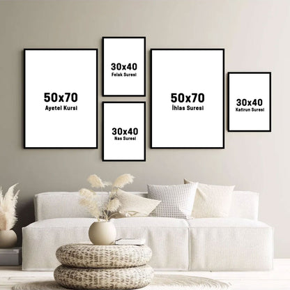 Wandbild Islam 5-Teilig
