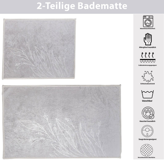 Badteppich 2'er Pflanzen Design