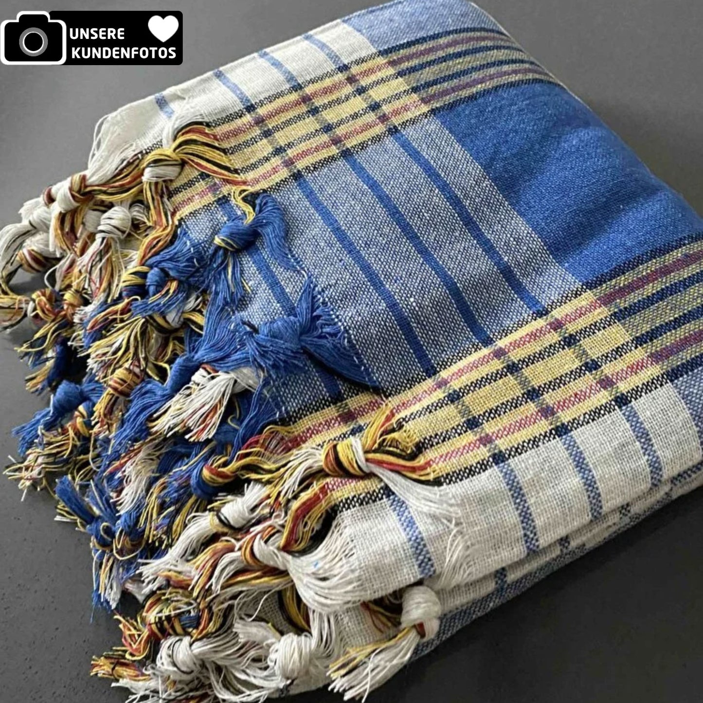 Hamam Handtuch Blau 80x170 Cm