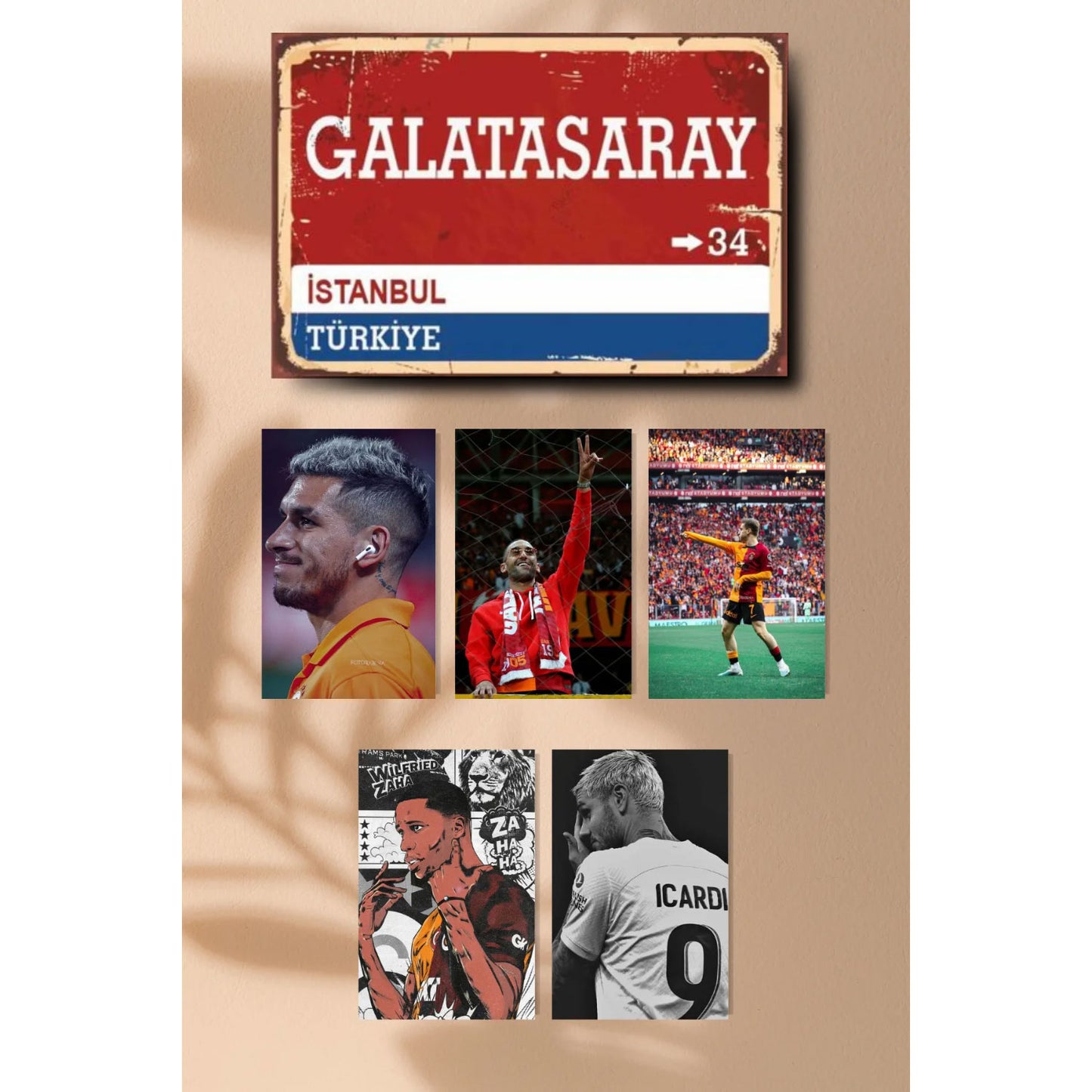 Galatasaray Wandbild Set 6-Teilig Fan-Edition