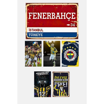 Fenerbahce Wandbild Set 6-Teilig Fan-Edition