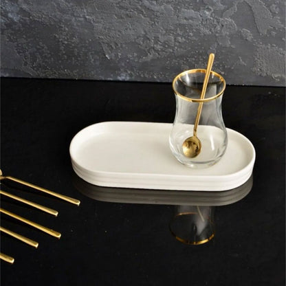 Edle Teelöffel Set 6-Teilig Gold