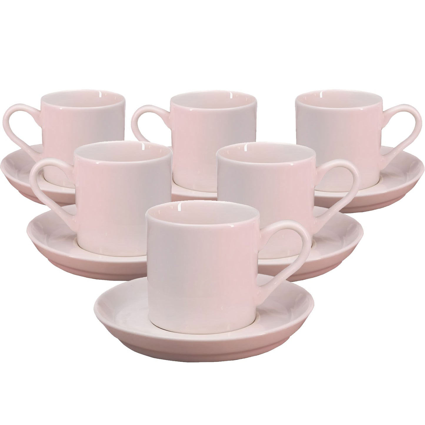 Klassische Espressotassen Set Cremeweiß 6 Personen