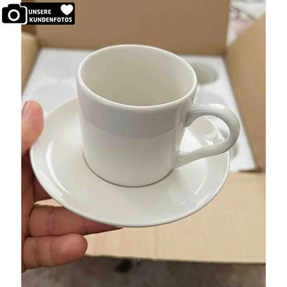 Klassische Espressotassen Set Cremeweiß 6 Personen