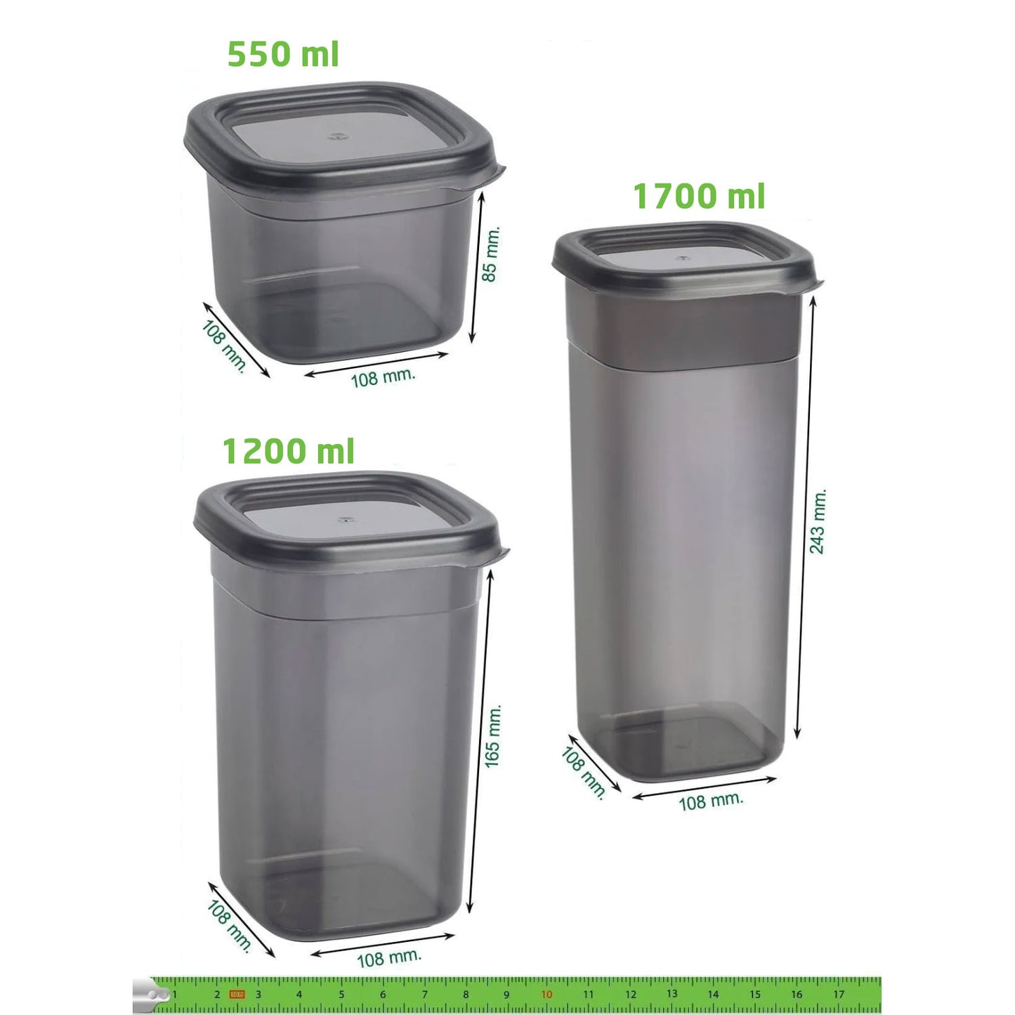 Vorratsdosen Set 24-Teilig BPA-Frei
