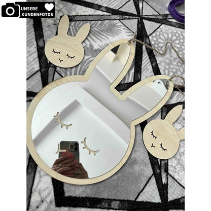 Wandspiegel Hasen Design 3-Teilig
