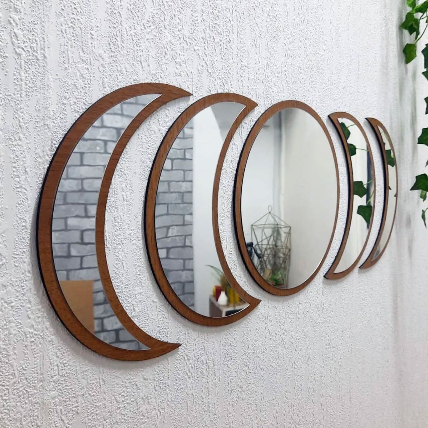 Wandspiegel 5-Teilig Mond Design