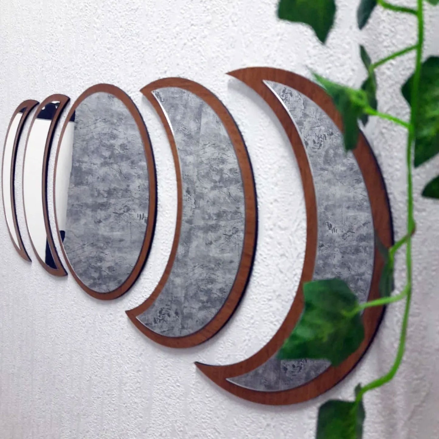 Wandspiegel 5-Teilig Mond Design