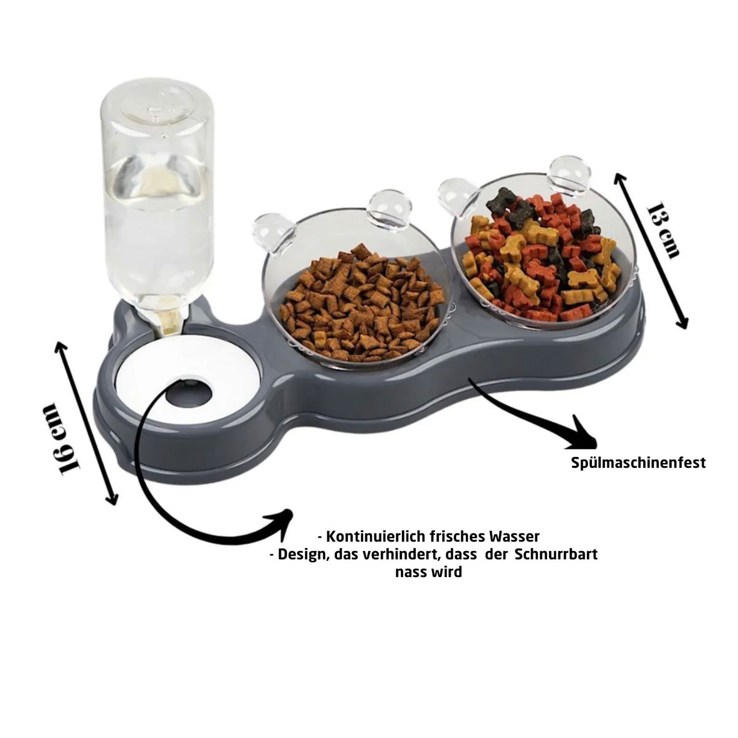 3in1 Futternapf mit Wassernapf