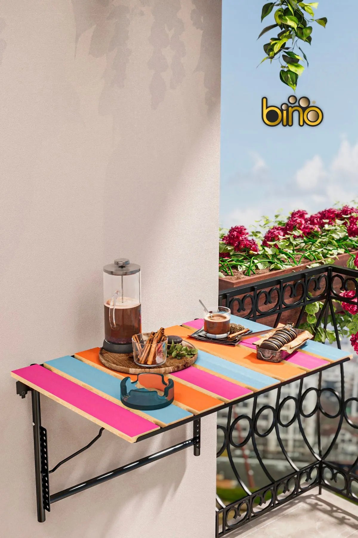 Wandtisch für Balkon, Terrasse & Küche in 3x Farben