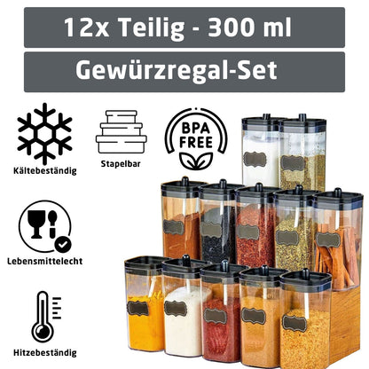 Gewürzdosen Set 12-Teilig 300ml